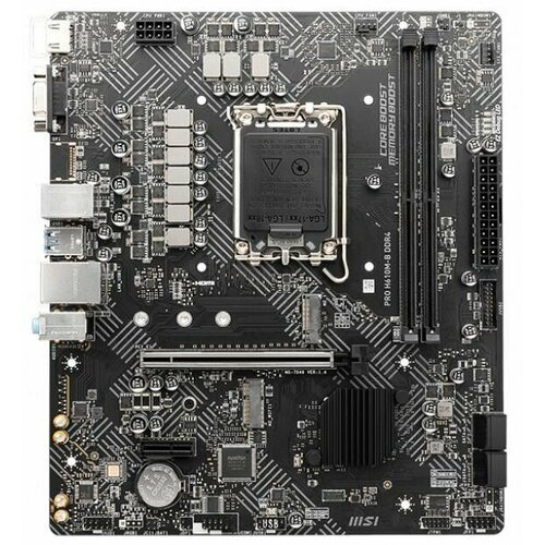 Материнская плата MSI PRO H610M-B DDR4 Soc-1700 Intel H610 2xDDR4 mATX AC97 8ch71 GbLANVGAHDMI 1244000₽