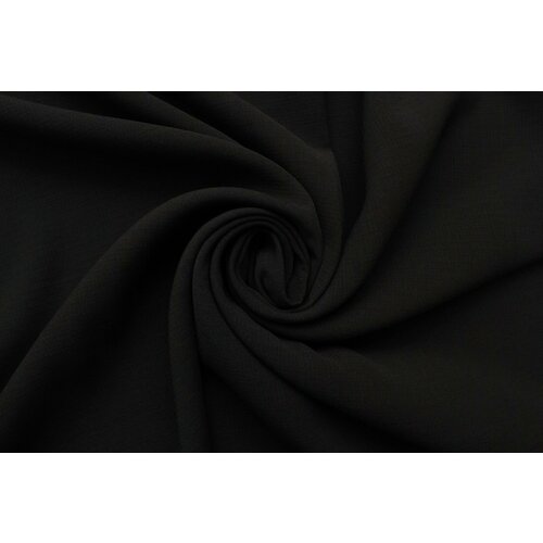Ткань Двухсторонняя костюмная ткань чёрная, ш136см, 0,5 м
