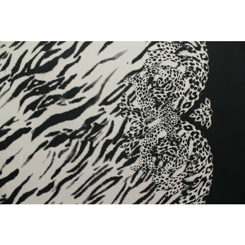 Ткань Трикотаж JYC Белый тигр, ш142см, 0,5 м