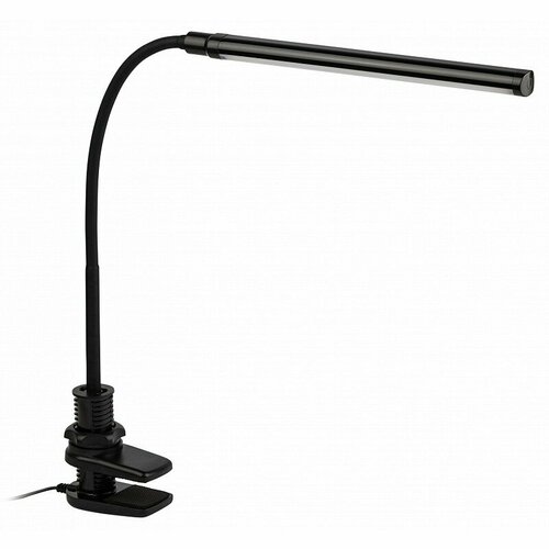фото Nled-509-8w-bk настольный светильник эра nled-509-8w-bk светодиодный на струбцине черный, цена за 1 шт
