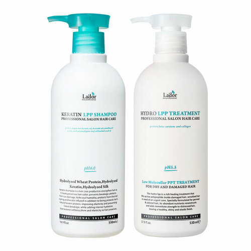 Lador / Шампунь для волос кератиновый Keratin LPP Shampoo + маска Hydro Lpp Treatment