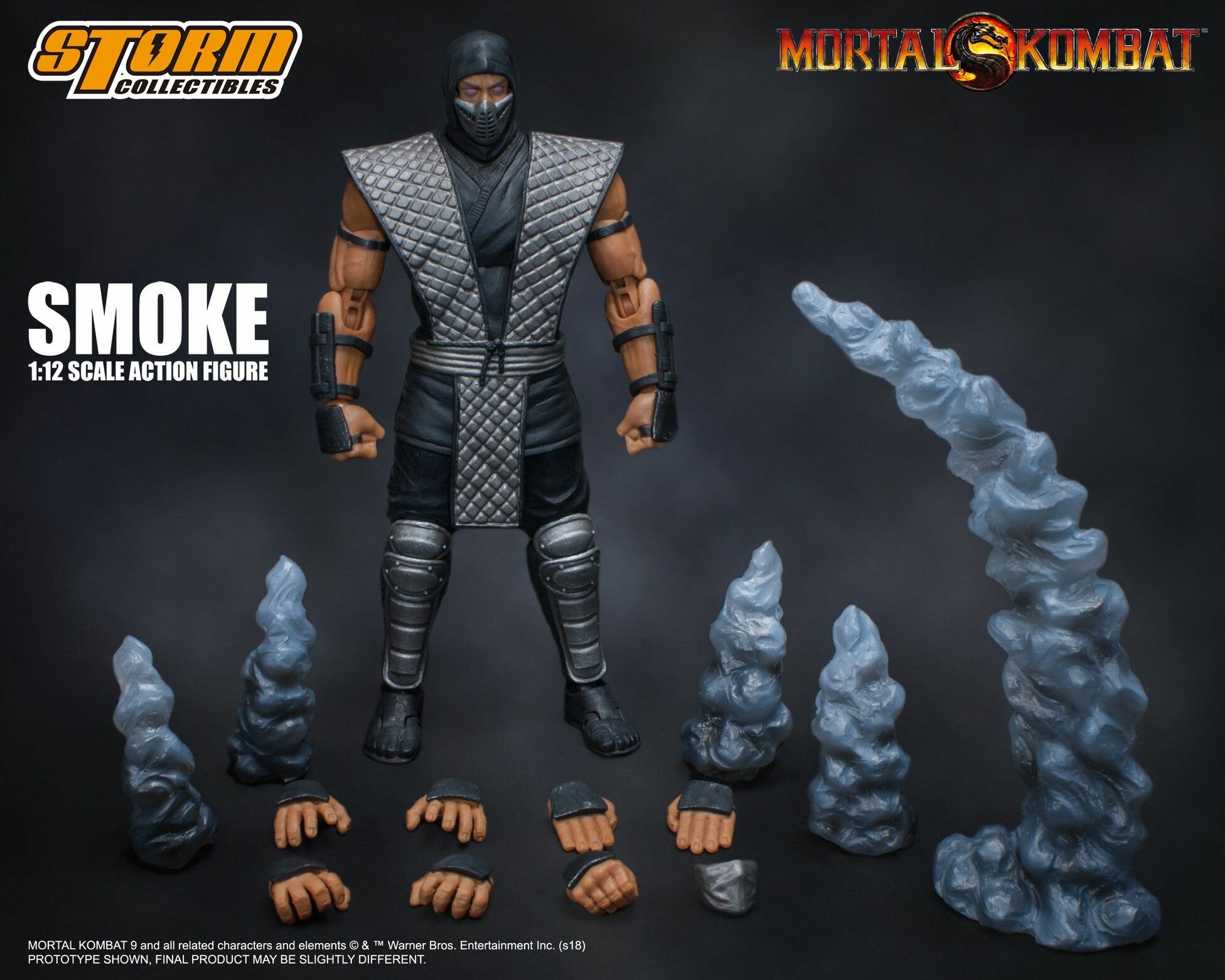 Фигурка Смоук 2018 Эксклюзив - Мортал Комбат 2. Smoke NYCC 2018 Exclusive - Mortal Kombat 2. Storm Collectibles