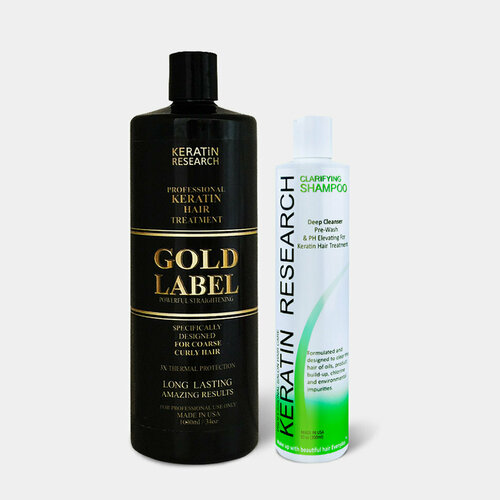 Набор Кератина Keratin Research Gold Label Standart для кератинового выпрямления волос skinlab keratin shampoo 400 ml