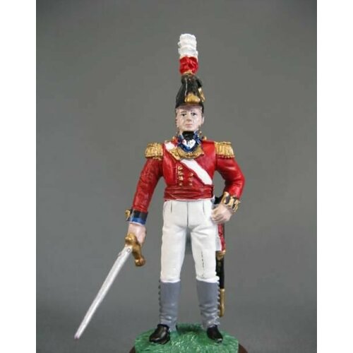 Оловянный солдатик 54мм, Офицер 8-го полка (Короля) тяжелой пехоты. Великобритания, 1813 г.