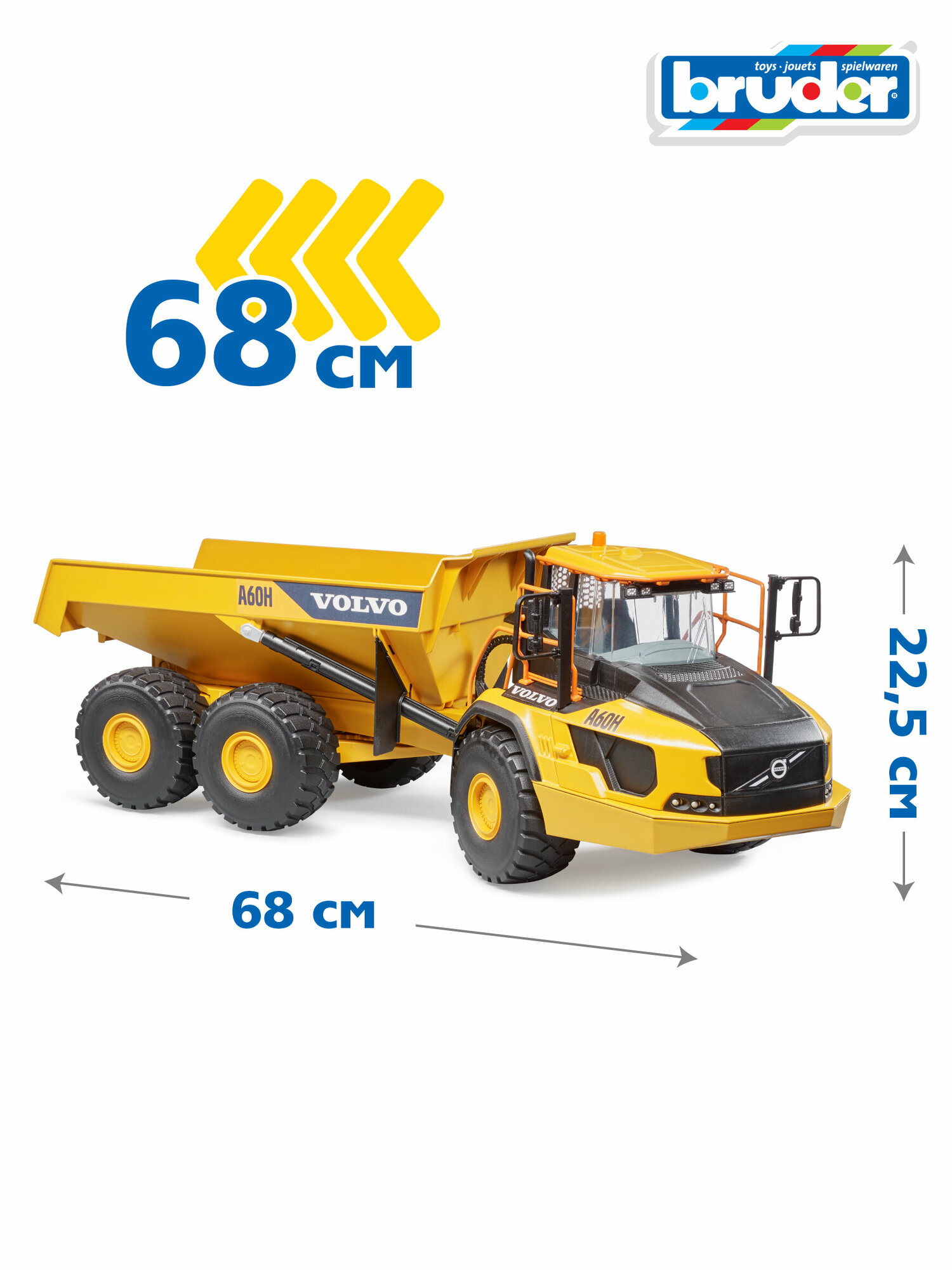 Сочлененный самосвал Volvo A60H Bruder - фото №14