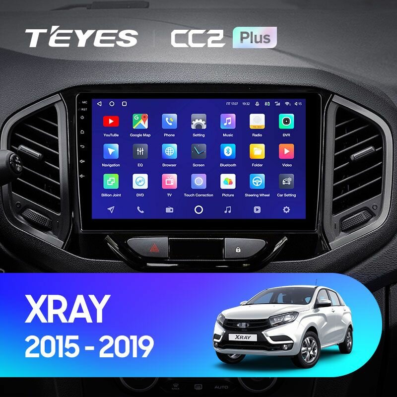 Штатная магнитола TEYES CC2 Plus 9.0" 4 Gb для Lada XRAY 2015-2019 (комплектация A)