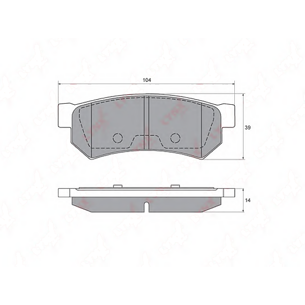 LYNXAUTO bd-1814 (05P1564 / 0986AB1287 / 0986AB3751) колодки тормозные задние Chevrolet (Шевроле) Lacetti (Лачети)