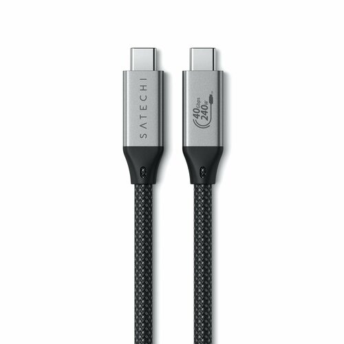 Кабель Satechi USB4 Pro Cable. Длина: 1, 2м. Цвет: серый космос