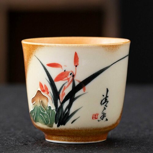 Пиала Для Чая Из Фарфора С Фабрики Цзиндэчжэнь В Ассортименте Объем 120мл 1шт Для Чайной Церемонии 1300₽