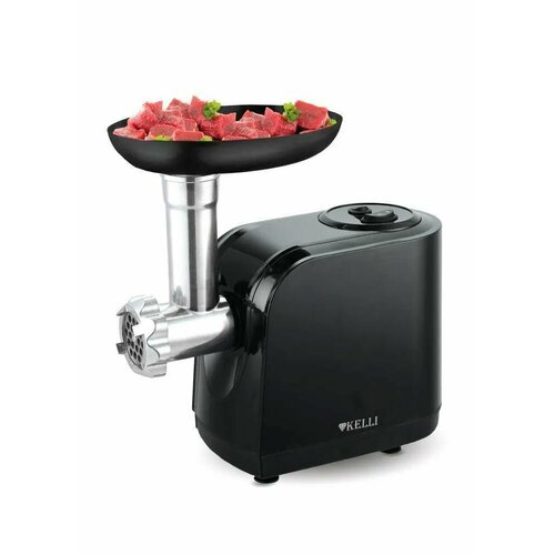 Мясорубка электрическая с насадками Kelli 1800 Вт черная электромясорубка 465700₽
