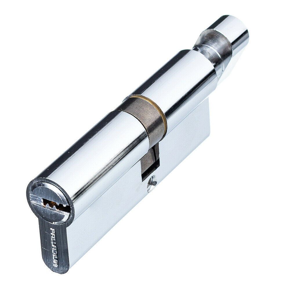 Цилиндр Palladium C BK CP 80 35х45 мм ключ/вертушка хром