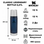 Термос Stanley Classic 0.47L синий 10-01228-088