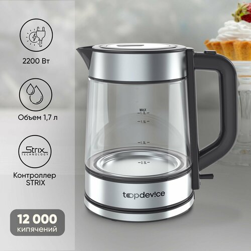 Электрический чайник Topdevice EK4 TDSEK004_SL серебристыйпрозрачный 219900₽