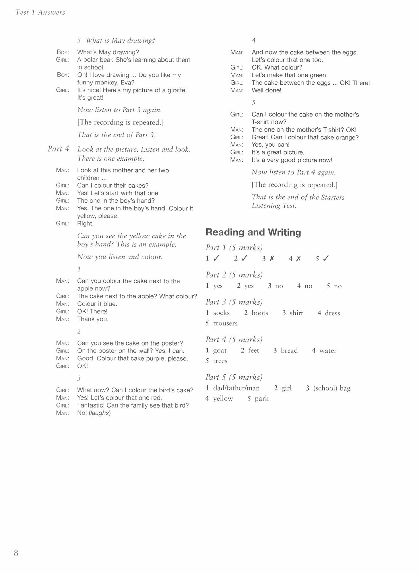 Cambridge English Young Learners. Starters 2 for Revised Exam from 2018. Answer Booklet - фото №2