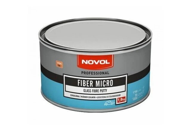 Шпаклевка Novol FIBER MICRO шпатлевка с мелким стекловолокном 1,8 кг