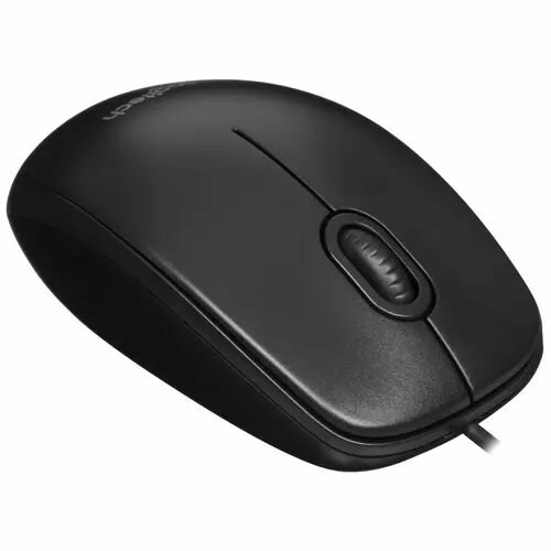Мышь проводная Logitech B100, 800dpi, Черный 910-006605 - фото №6