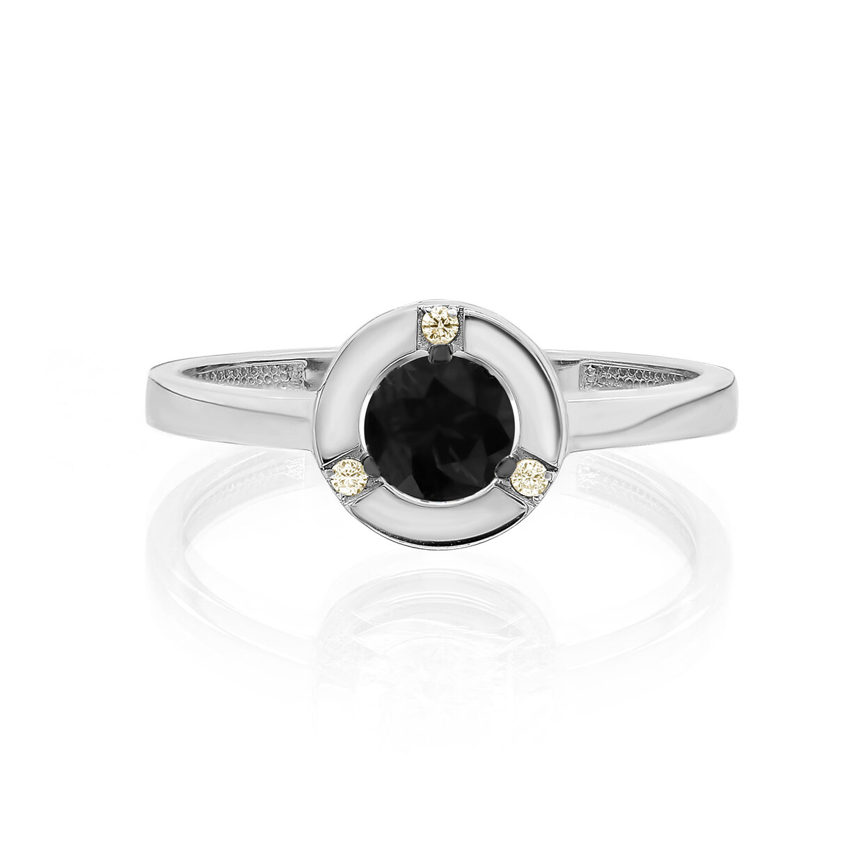 Кольцо JEWELIN, белое золото, 585 проба, бриллиант, турмалин