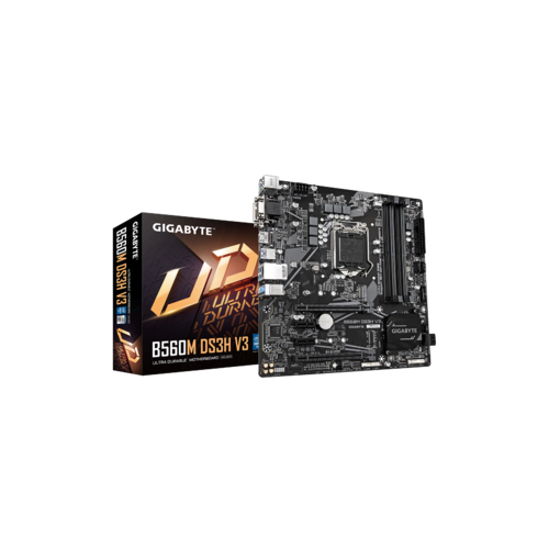 Материнская плата Gigabyte B560M DS3H V3 Soc-1200 Intel H470 4xDDR4 mATX AC97 8ch71 GbLANVGADVIHDMI 1098800₽