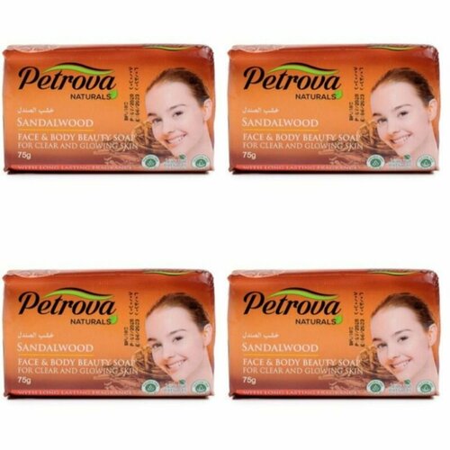 Petrova Твердое мыло для лица и тела SANDALWOOD 150 гр 4 шт 722₽