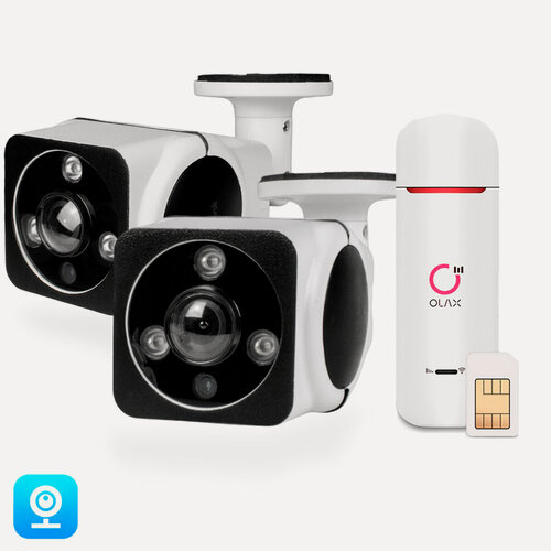 Изображение товара Комплект видеонаблюдения 4G Ps-Link KIT-XMK302-4G 3 Мп 2 камеры