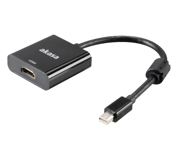 Адаптер AKASA с Mini DisplayPort на HDMI 20 см AK-CBDP09-20BK