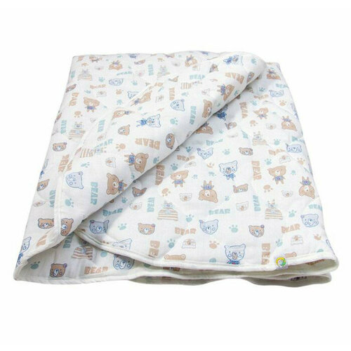 Стеганое Холлофайбер 140х110 Серые и синие мишки 1339₽