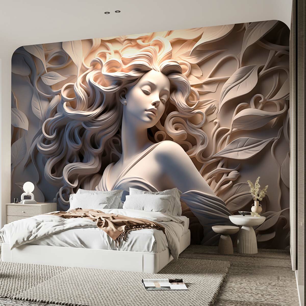 Фотообои флизелиновые с виниловым покрытием VEROL "Девушка", 500х283 см, моющиеся обои на стену, декор для дома
