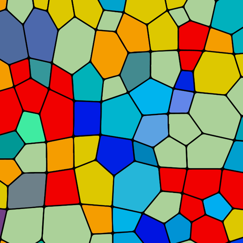 Изображение товара Витражная самоклеящаяся пленка для окон / стёкол. Мозаика. 70х140 см.