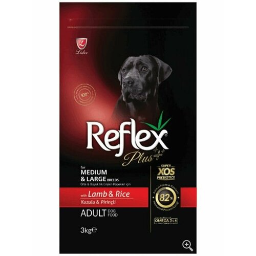 Reflex Cухой корм для собак, Adult Dog Food Lamb & Rice, с ягненком и рисом, 3 кг наша марка сухой корм для собак гипоаллергенный с ягненком и рисом