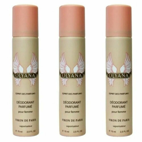 Новая Заря Дезодорант парфюмированный Дух духов Olyana, женский, 75 мл, 3 шт.