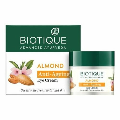 Крем для кожи вокруг глаз Био Миндаль Биотик (Bio Almond Soothing & Nourishing Eye Cream Biotique), 15 г.