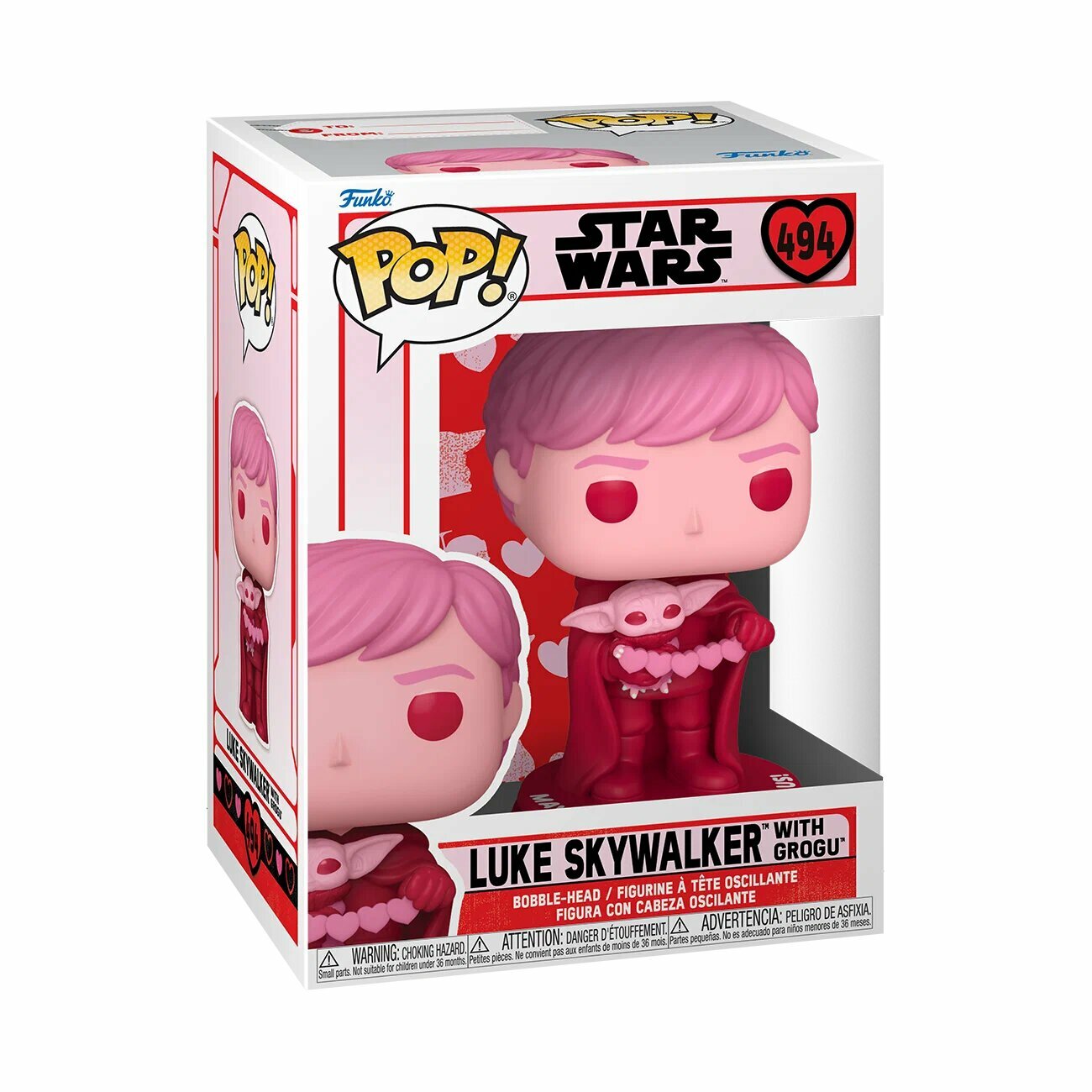 Фигурка Funko POP! Bobble Star Wars Valentines Luke Skywalker With Grogu (#494) 60125