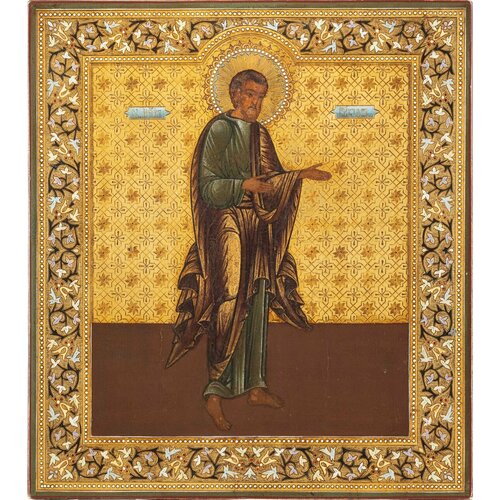 Икона святой Виктор деревянная икона ручной работы на левкасе 13 см мученик виктор дамасский икона в белой пластиковой рамке 12 5 14 5 см