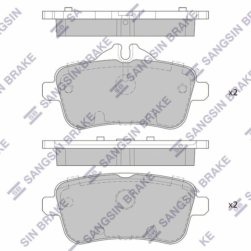Sangsin Brake Колодки задние MB G/ ML-Class (X166/ W166) 2011-> SP1909