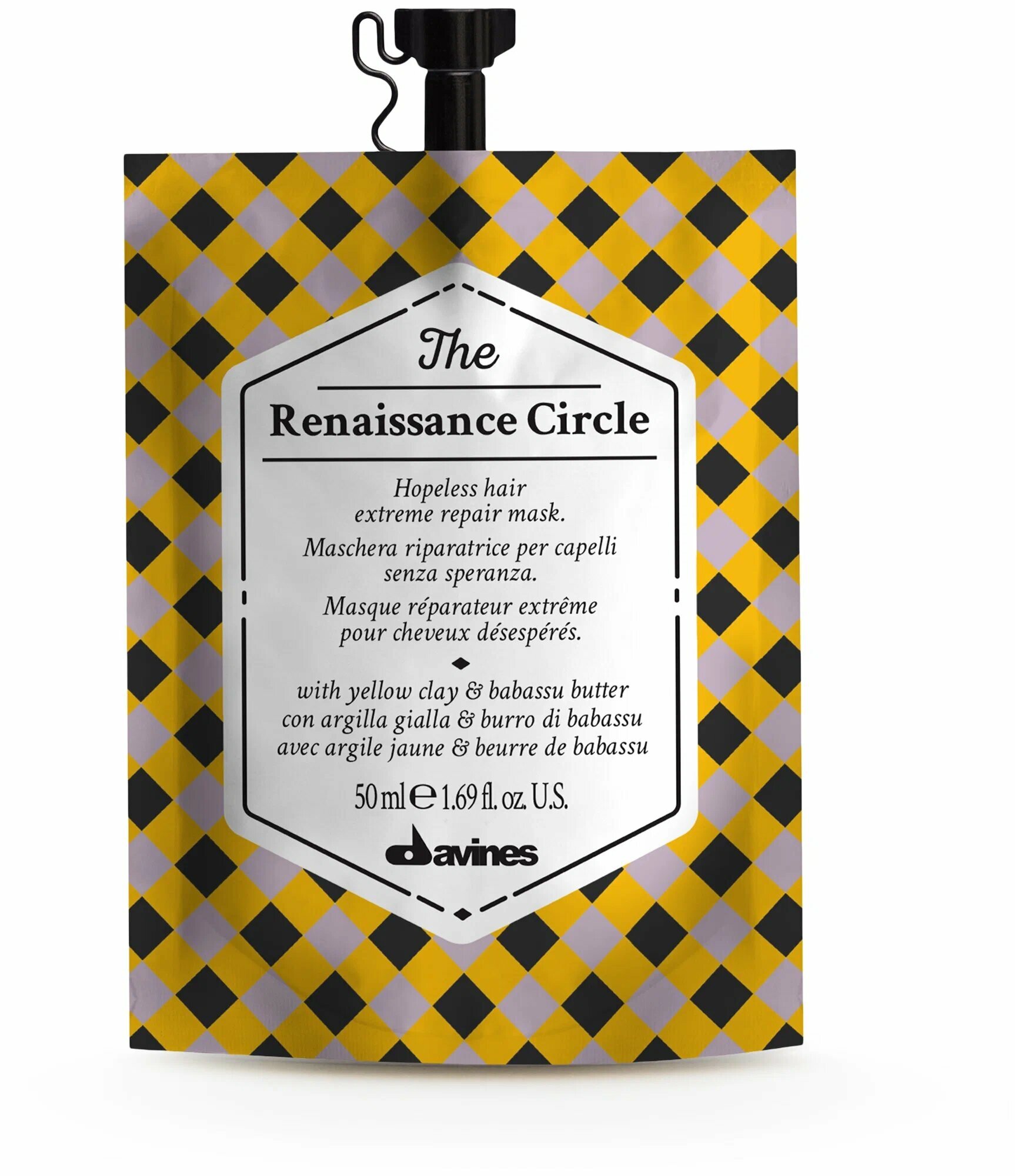 Davines The Renaissance Circle Маска-восстановление для сильно поврежденных волос, 50 г, 50 мл, дой-пак