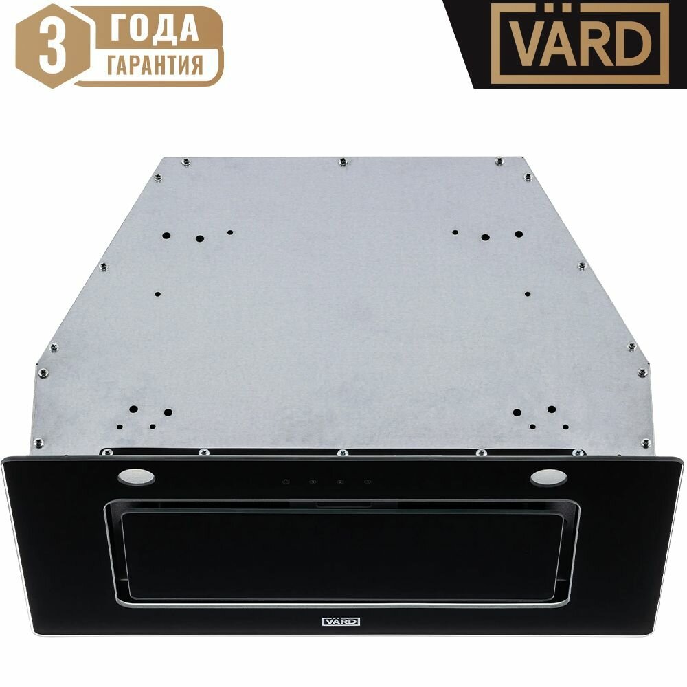 Встраиваемая кухонная вытяжка VARD VFG663PK , чёрный / 236 Вт, 3 скорости, 1000 м3/ч