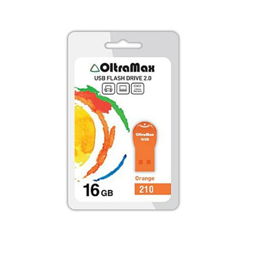 Память USB 16Gb OltraMax 210 оранжевый (OM16GB210-Orange)