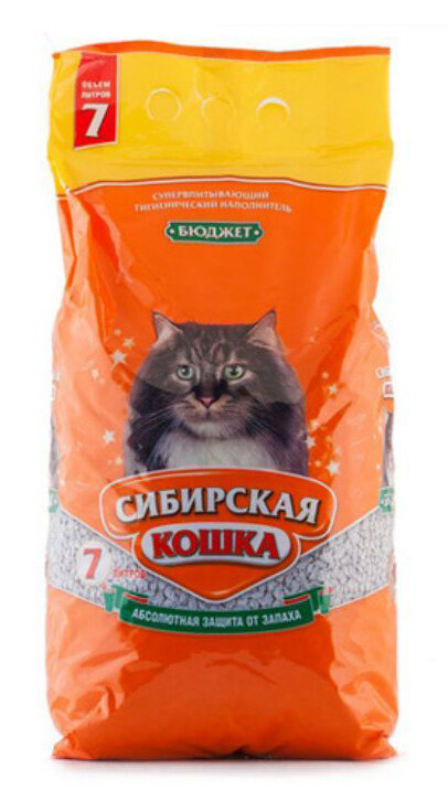 Наполнитель Сибирская кошка Бюджет 7 л впитывающий - фото №8