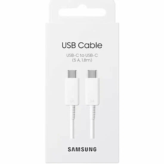 Кабель Samsung EP-DX510JWRGRU USB Type-C - USB Type-C, 5A, 1.8м, белый