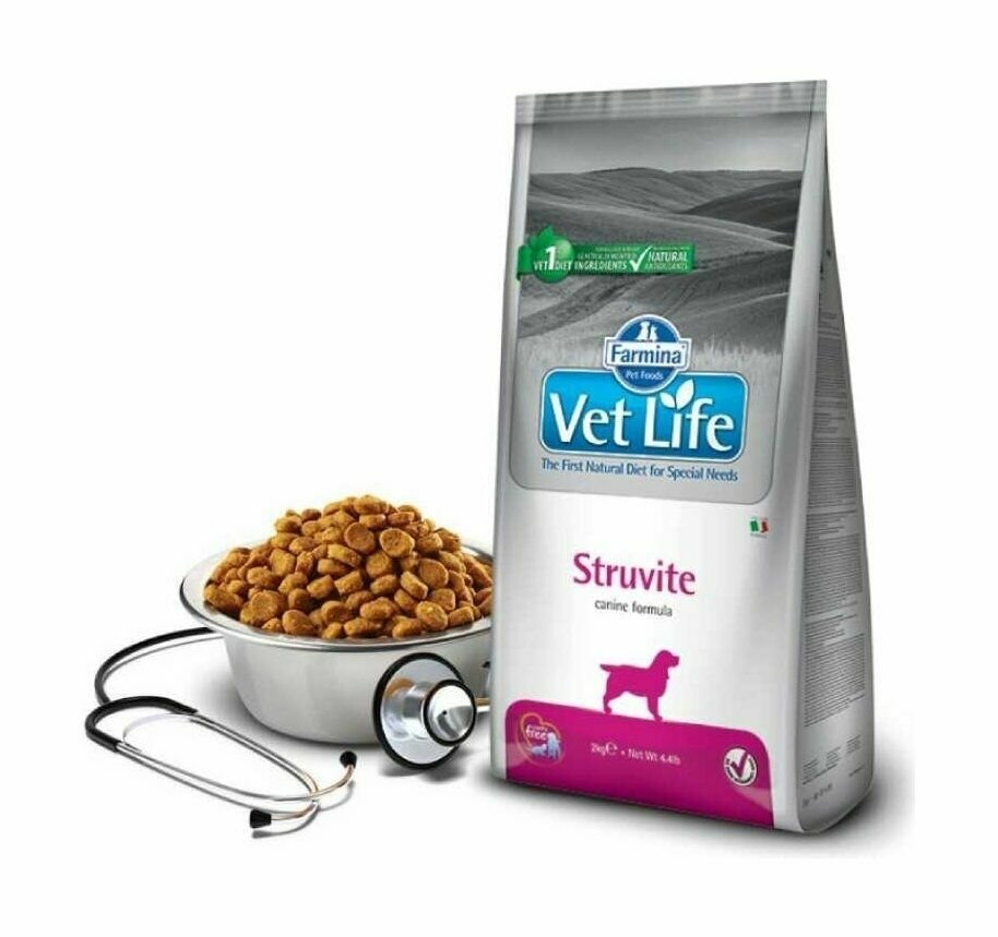 Изображение Сухой диетический корм Farmina Vet Life Struvite, для собак с мочекаменной болезнью (МКБ) струвитного типа, курица, 12кг