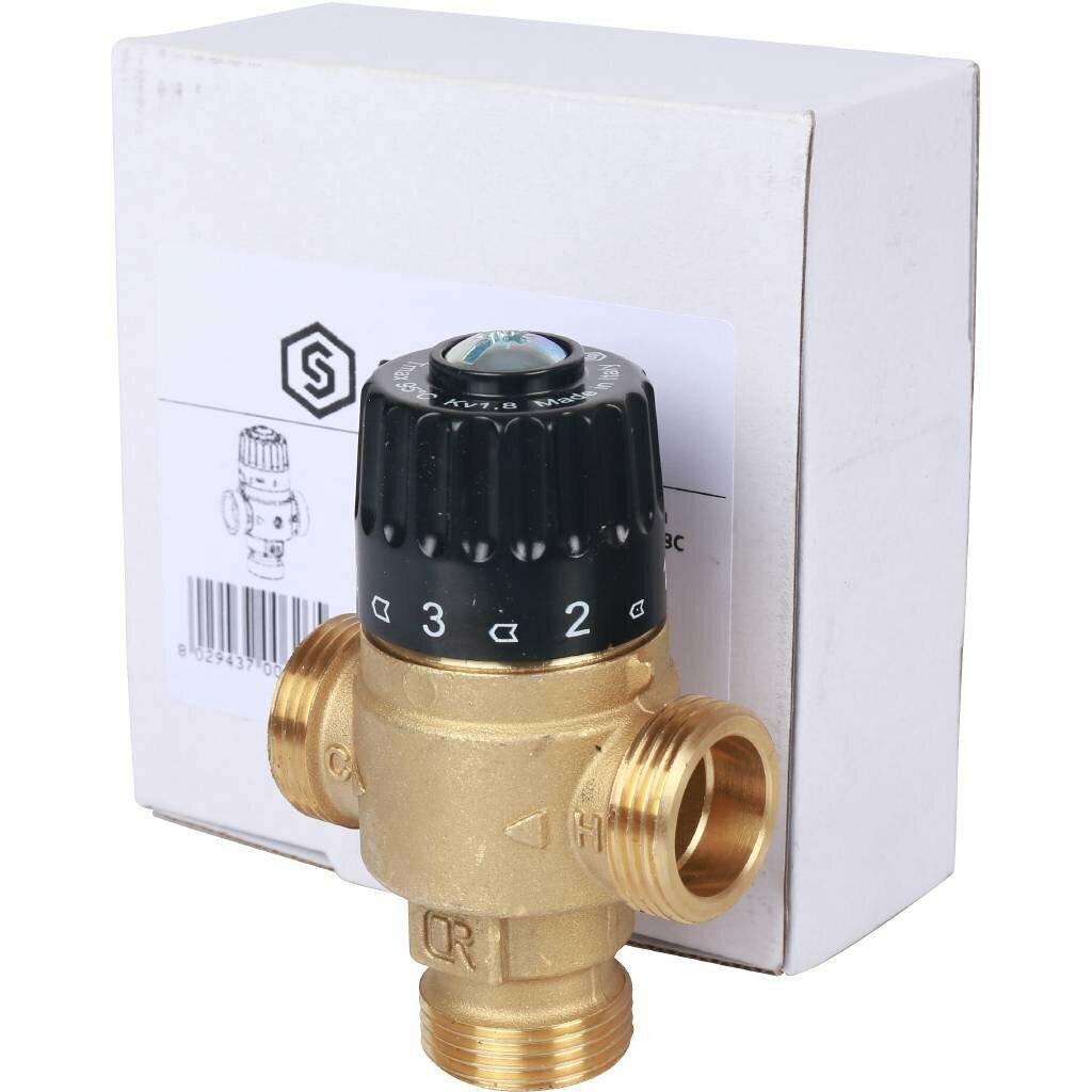 STOUT Термостатический смесительный клапан 3/4" STOUT НР 30-65°С 1,8 KV - фото №5