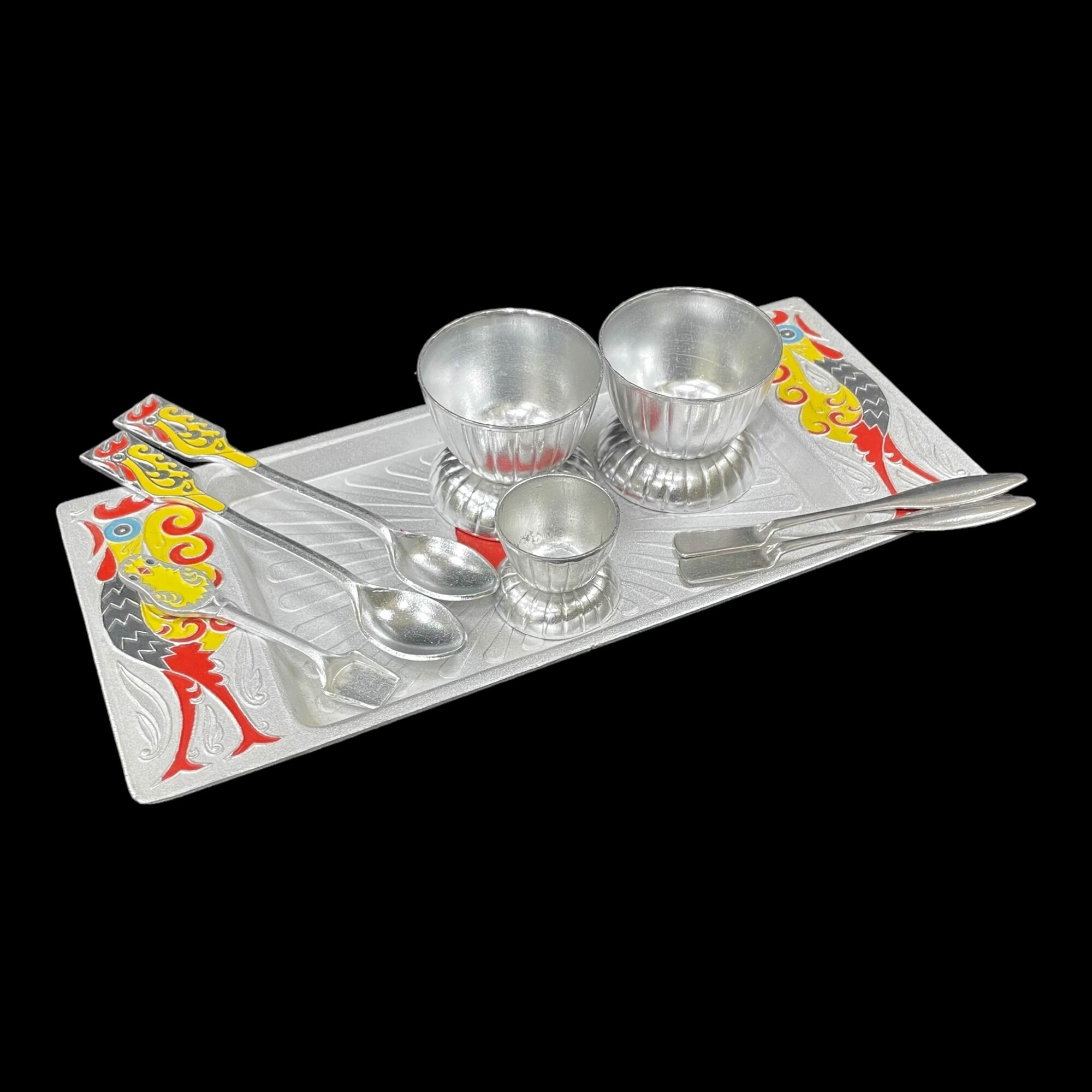 Советский винтажный игрушечный набор посуды. Сделано в СССР