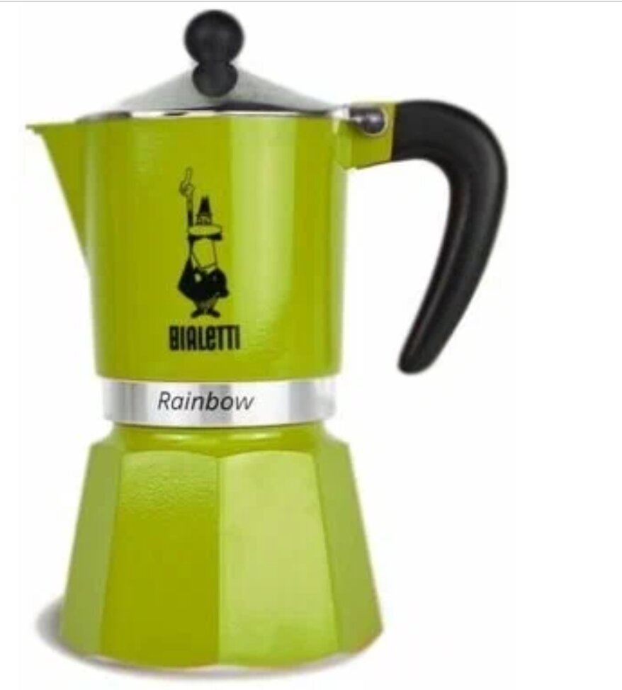 Гейзерная кофеварка Bialetti RAINBOW 4972, на 3 чашки Green