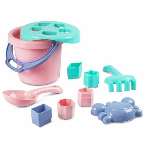 Компания Друзей Песочный набор — сортёр, бирюзово-розовый