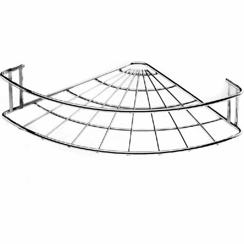 Полка для ванной комнаты угловая Slim одноярусная, хром 18,0*18,0*5,0 см