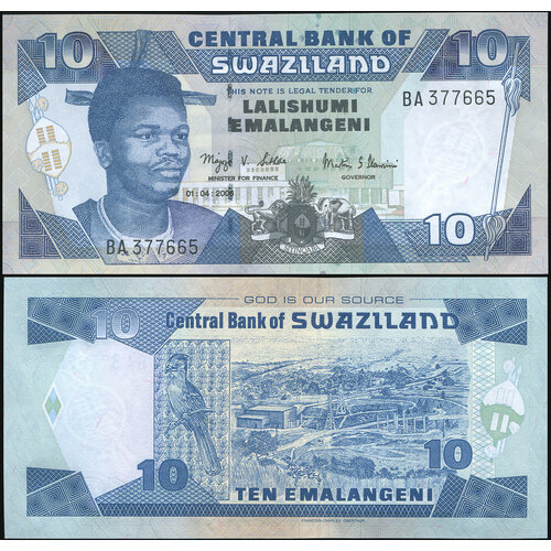 martin g fevre dream Банкнота. Свазиленд 10 емалангени. 01.04.2006 UNC. Кат. P.29c