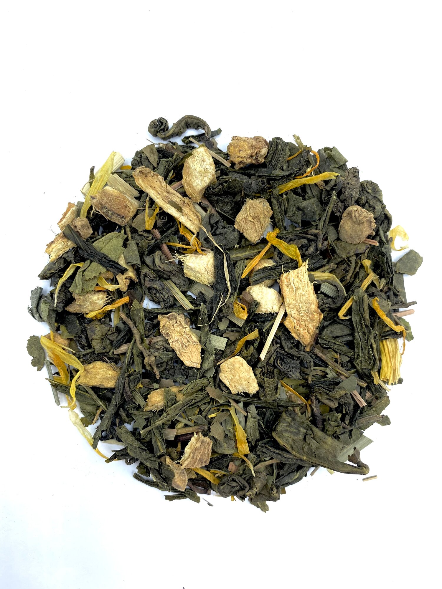 Зеленый чай Лимон с имбирем, Чайная Кружка, 100гр
