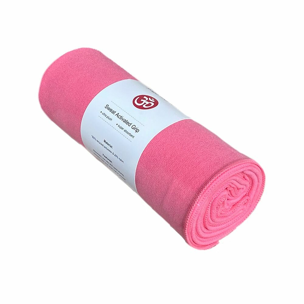 Полотенце для йоги из микрофибры iyogasports 180x67 см, розовый