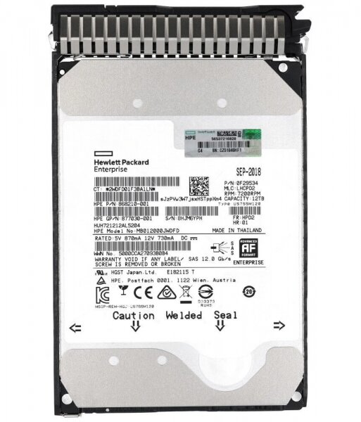 Жесткий Диск HP 882397-001 12Tb 7200 SAS 3,5" HDD