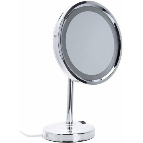 2209D Зеркало косметическое, настольное с LED подсветкой круглое диам 21,5 см (204516) aquanet косметическое зеркало aquanet 2209d 204516 хром